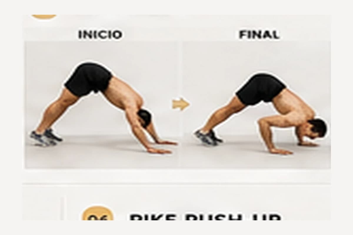 Ilustración de calistenia: Pike push-up